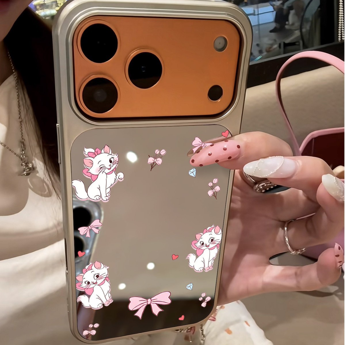 爱心玛丽适用iPhone17ProMax电镀手机壳13/14plus轻奢镜面16/15