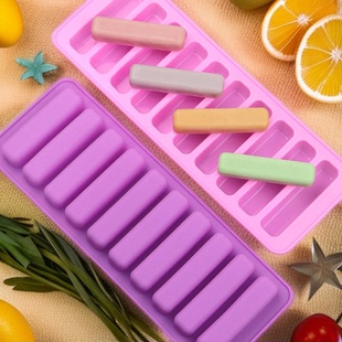 10连手指饼干模具diy烘焙磨牙棒蛋糕模巧克力硅胶模长条香肠模具