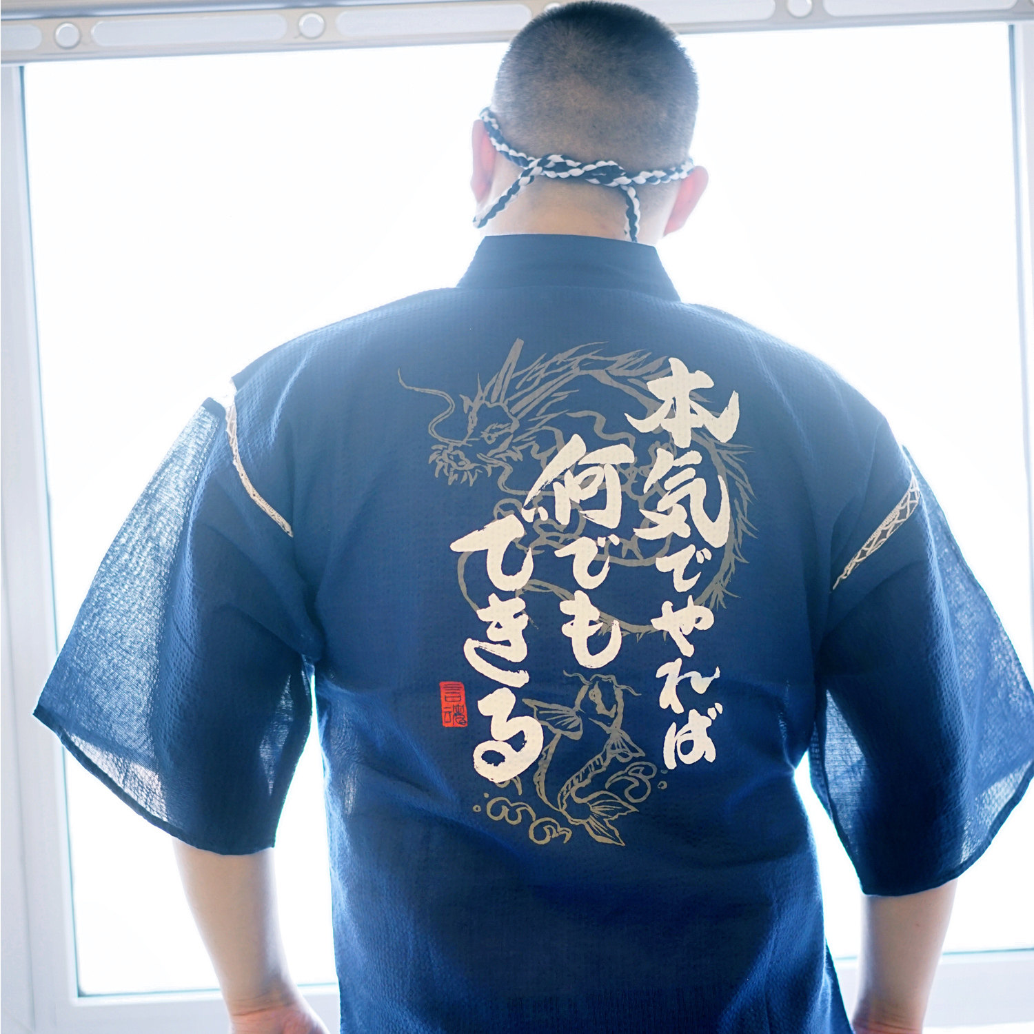 熊本棉店男士日式甚平套装居家和风日式套装短袖