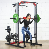 家用多功能史密斯健身训练器杠铃框式 深蹲架卧推举重床蹲举硬拉架
