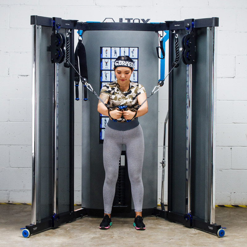 可闭合双拉训练器小飞鸟综合训练高低拉臂力机健身房商用组合健身