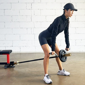 杠铃炮筒架爆发力核心力量训练硬拉划船地雷炮筒炮架腹肌背肌练习