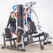 多功能综合配重训练推胸坐姿划船高低拉腿部训练器蹬腿拉背单边站