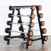 杠铃杆架二头肌健身杠铃片固定杠铃储存架健身房练臂肌哑铃存放架