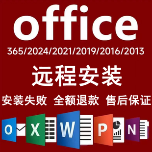 office软件word excel ppt visio project远程安装调试办公软件