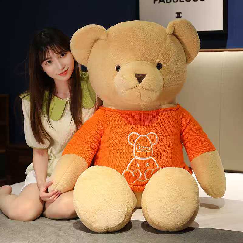 正品包邮DIY兔毛衣熊泰迪熊宝宝毛绒玩具送女友爱人结婚礼物