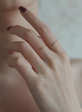 极细戒指女小众素戒关节戒指环INS简约时尚个性尾戒2025新款爆款