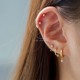 气质珍珠耳环女14K包金迷你小耳骨钉多耳洞耳圈防过敏个性 INS 时尚