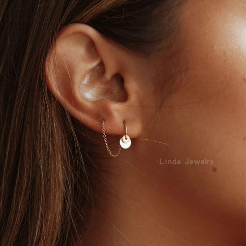 防过敏洗澡不用摘超细独特耳线