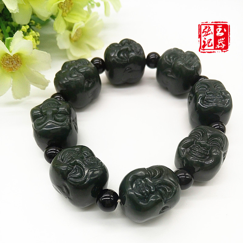 和田玉双面佛头手链爆款福利