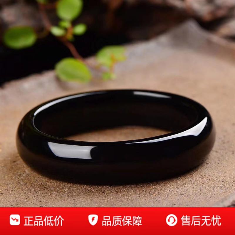 天然巴西黑玛瑙手镯女款