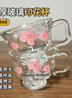 【两只装】创意ins风网红轻奢感牛奶咖啡杯高颜值水杯玻璃杯