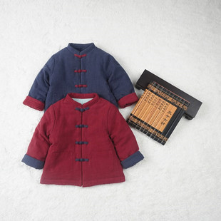 唐装 儿童亲子款 加厚棉服外套复古棉衣对襟款 中式 汉服拜年服 冬装