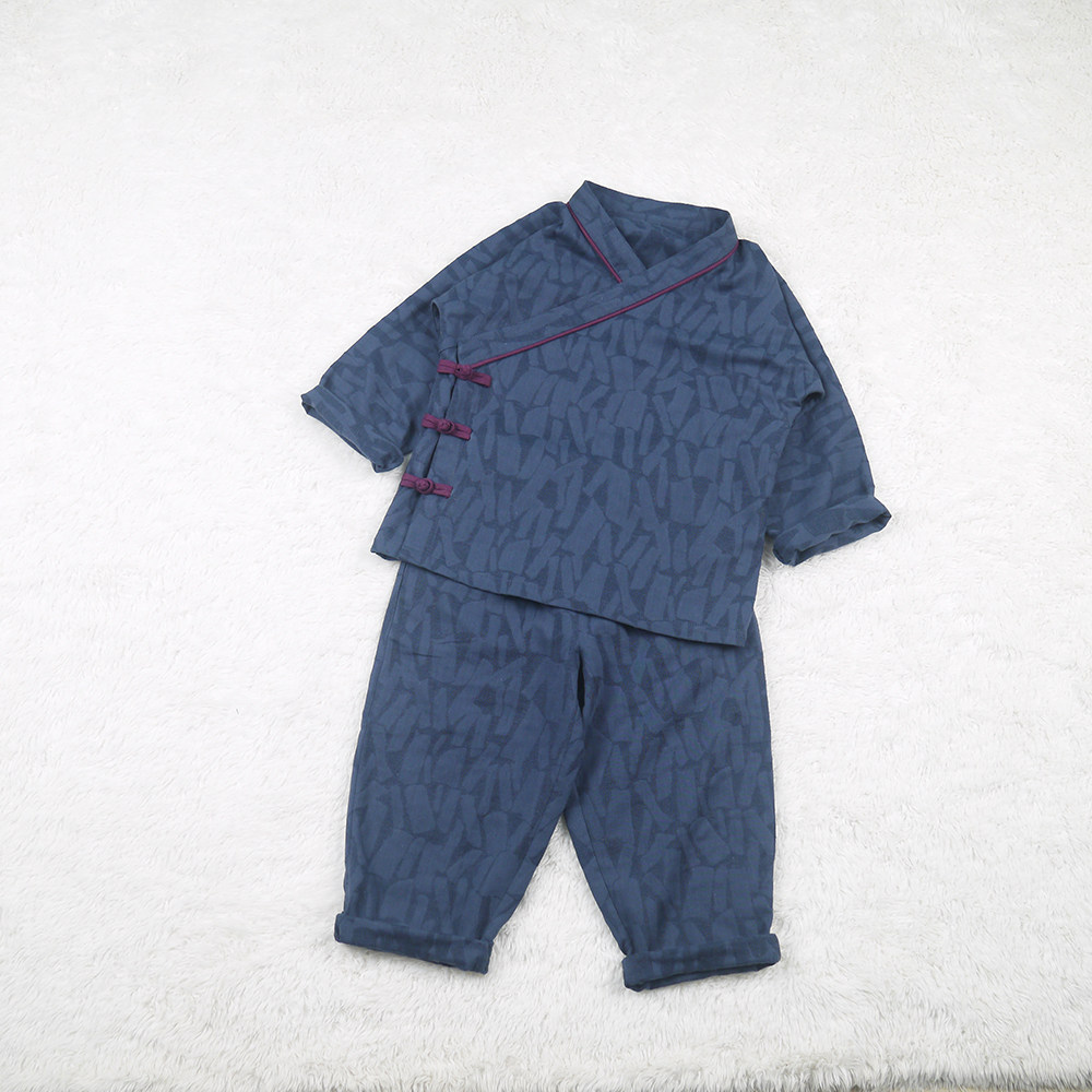 原创设计儿童男女童中式汉服宝宝手工唐装外套民族风周岁礼服定制