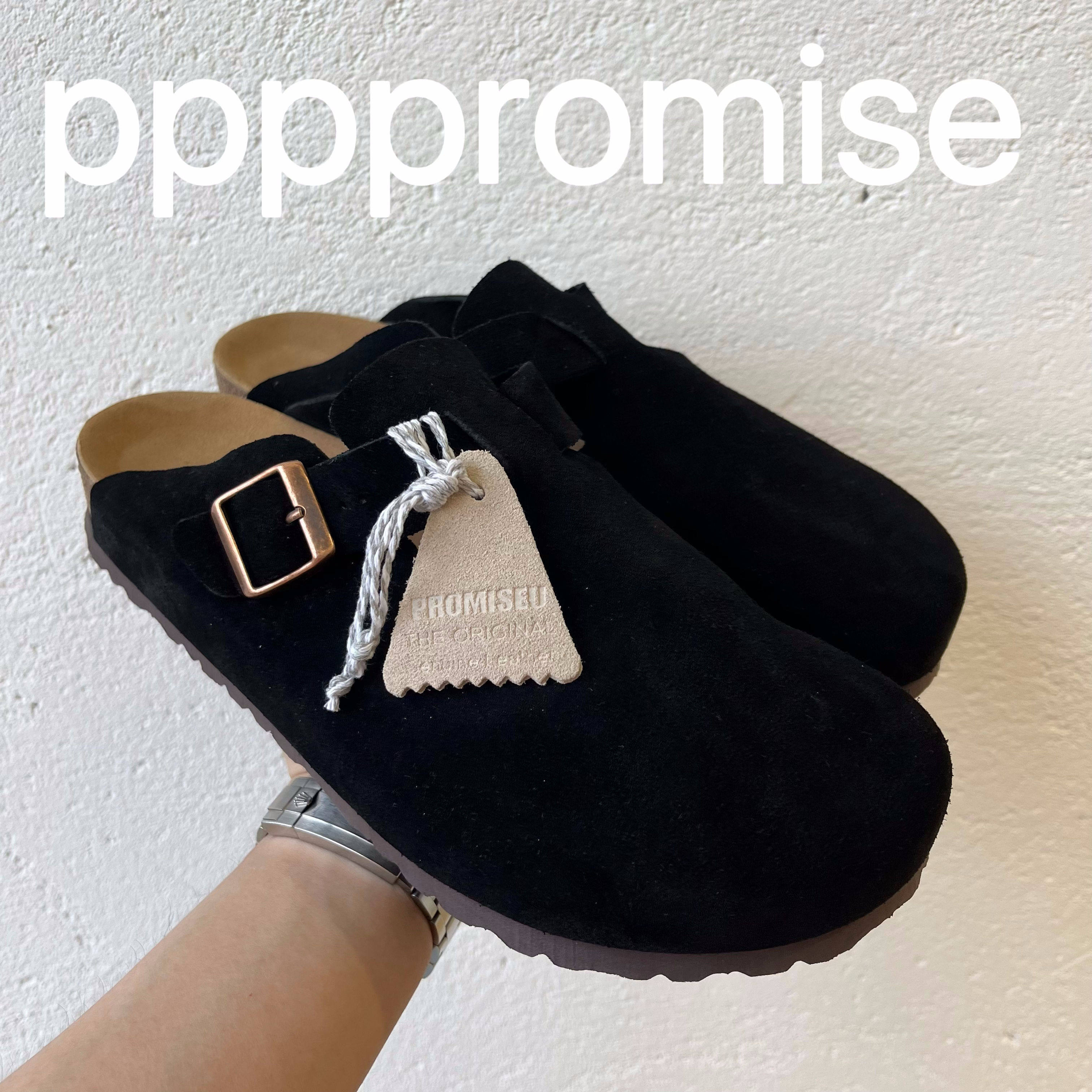ppppromise 25ss博肯鞋复古潮流软木底平底休闲百搭纯色包头拖鞋