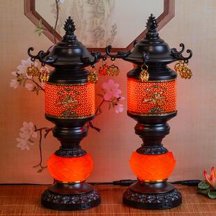 新款B07长明宫灯精铸合金复古宫灯电子灯插电长明灯家用佛堂供灯