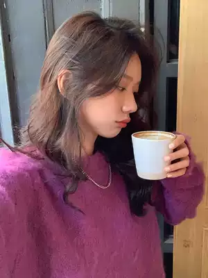 Pullover sweater women 2021 autumn and winter New retro loose fashion lazy wind wear mohair knitted top