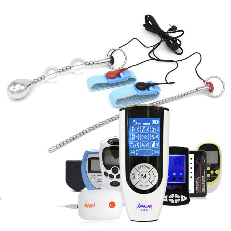 Male penis electric shock punishment toy urethral dilator