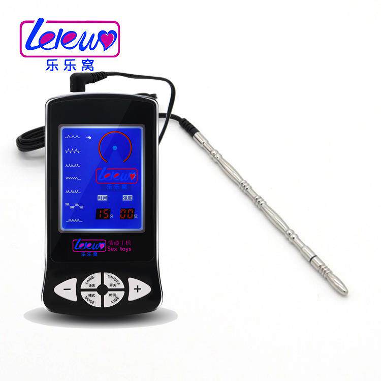 Male penis electric shock punishment toy urethral dilator