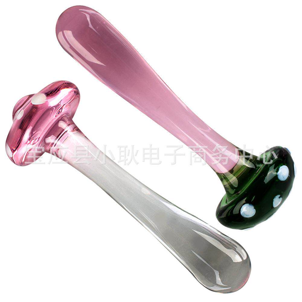 玻璃搅拌棒耐高温穴位玻璃蘑菇背部解压 按压精美器具 冰火小号初