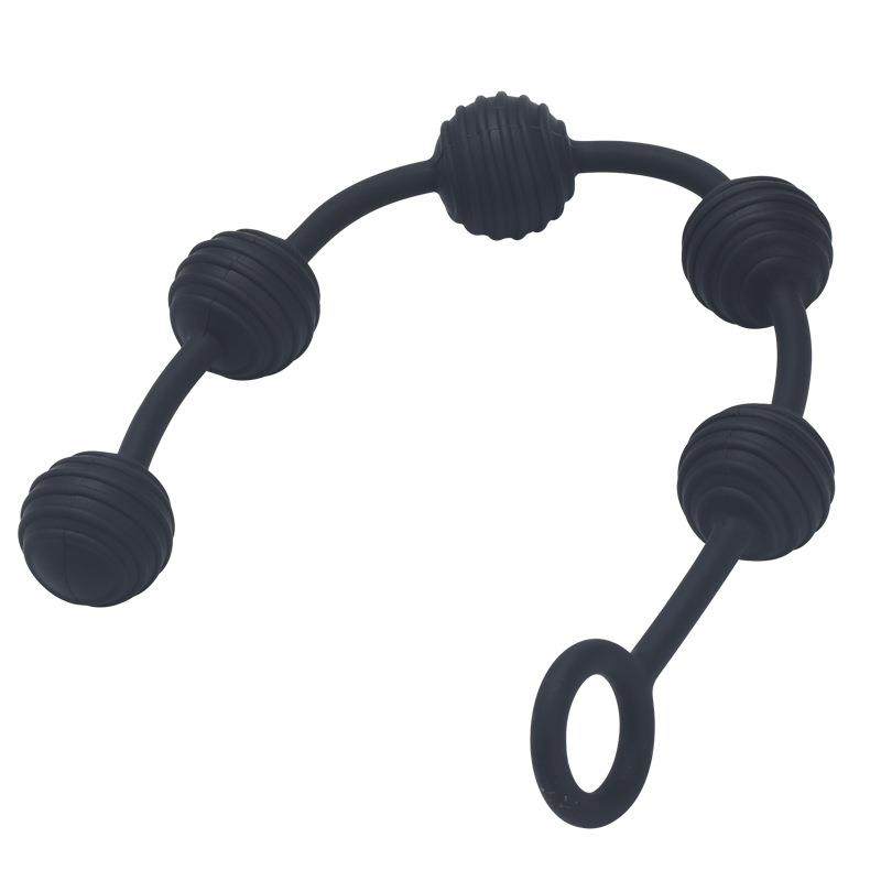 玻璃搅拌棒保健按压器具硅胶螺纹连珠解压耐高温穴位背部解压拉珠