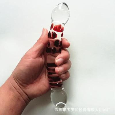 Glass-made femalemasturbation toy fake phallus adult product