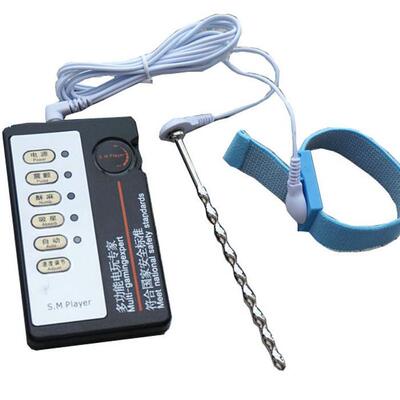 Male penis electric shock punishment toy urethral dilator