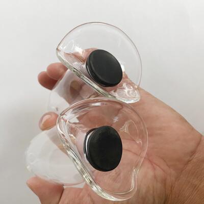 A self-pleasuring toy made of glass for use inside the anus.
