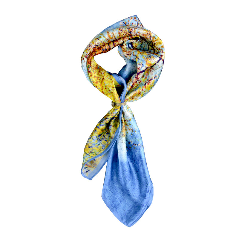 蒙馬特大街真絲名畫桑蠶絲巾小方巾油畫圍巾冬季梵高鸢尾花杏花在類目 服飾配件/皮帶/帽子/圍巾, 圍巾/絲巾/披肩中 - 來自Buy2taobao.com提供專業的淘寶代購服務