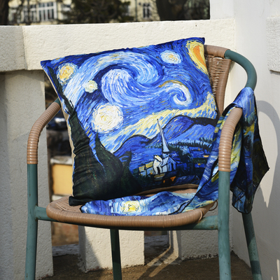 名画梵高莫奈抱枕沙发靠垫