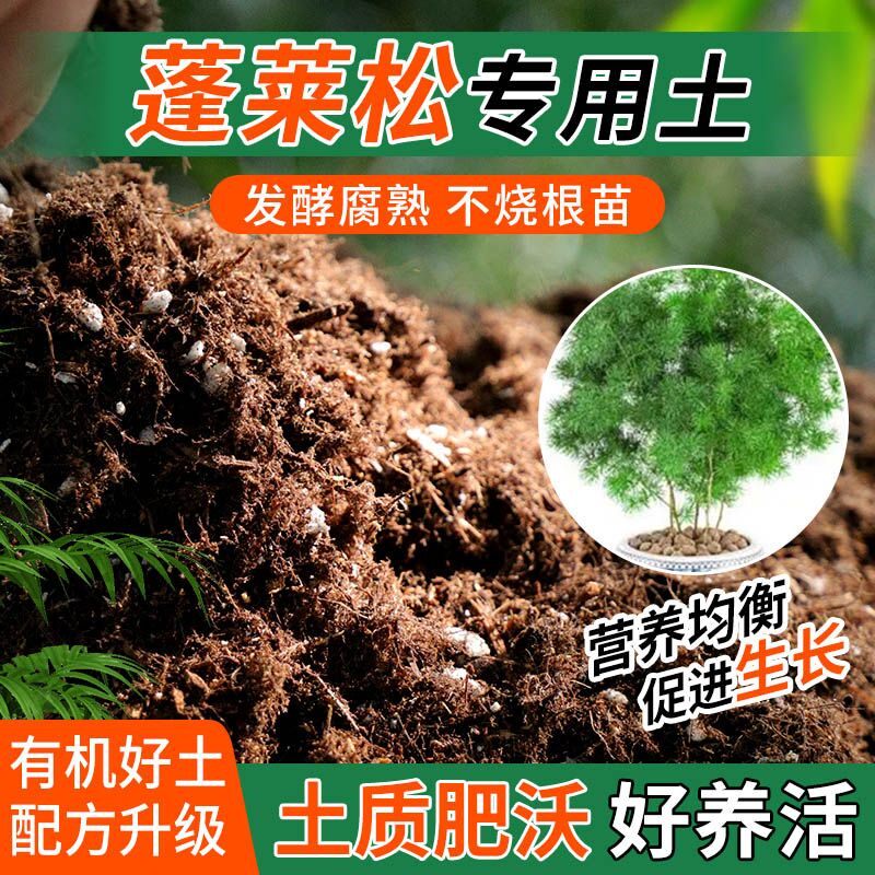 蓬莱松专用土种植士营养土家庭阳台养花盆栽绿植轻质有机肥料土壤