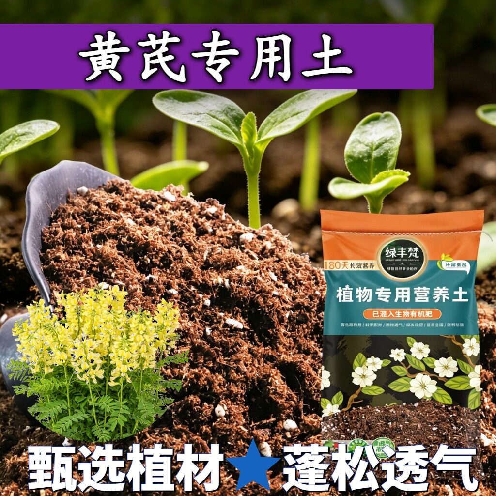 黄芪专用配方土质地松软家用种植土无菌防徒长实惠装观叶基质花卉