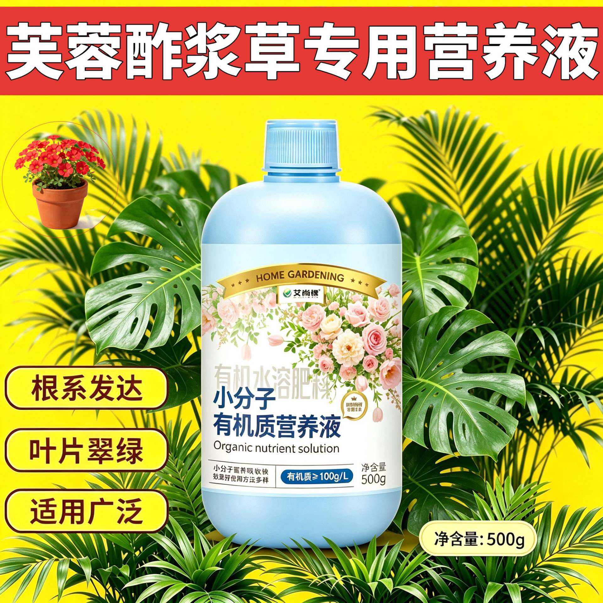 芙蓉酢浆草适用浓缩型营养液适用广泛壮根促长家用浓缩高效盆栽
