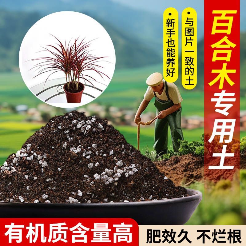 百合木营养土专用土疏松透气含泥炭肥料通用有机种植土轻质土壤