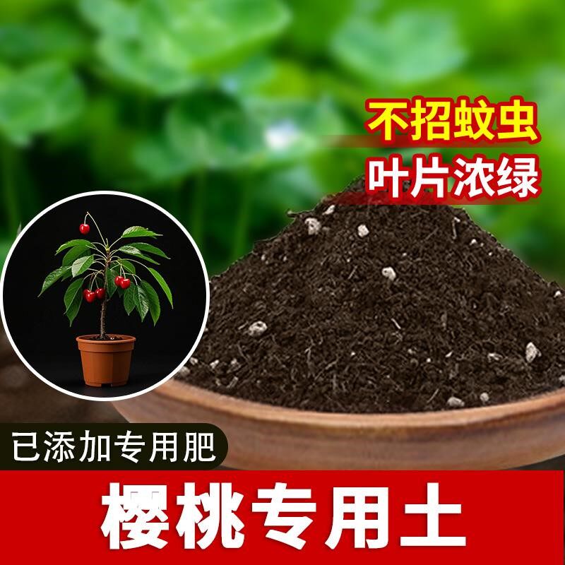 樱桃专用土园艺发酵种植土疏松花园泥土营养土室内养花专用土透气