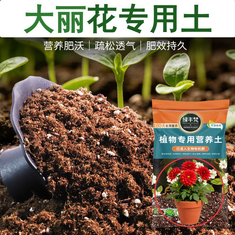 大丽花专用配方土干净无杂花盆种植土无杂草籽壮根大包装观花绿萝
