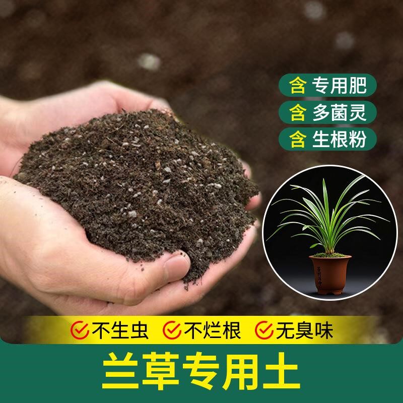 兰草专用土天然种植土盆栽室内养花专用土园艺泥土有机土通用花盆