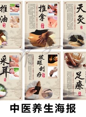 推拿美体图片中医养生海报