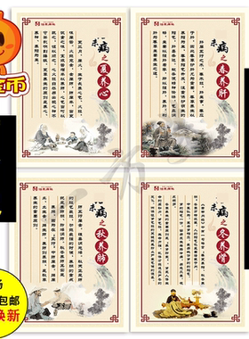 中医四季养生文化海报挂画