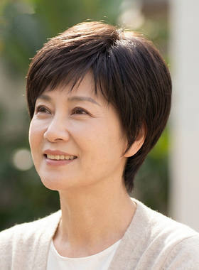 中老年真人发蓬松透气短发假发