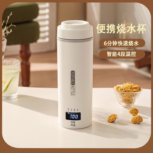 110V美规 英规 欧规烧水杯便携式烧水壶316不锈钢保温电热杯