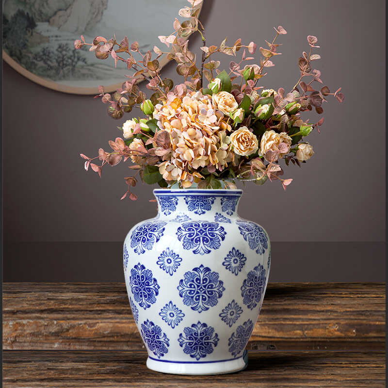 家居客厅仿古插花陶瓷器青花瓷