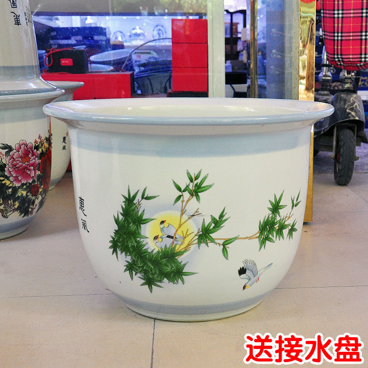 陶瓷中式包邮景德镇花盆古典竹