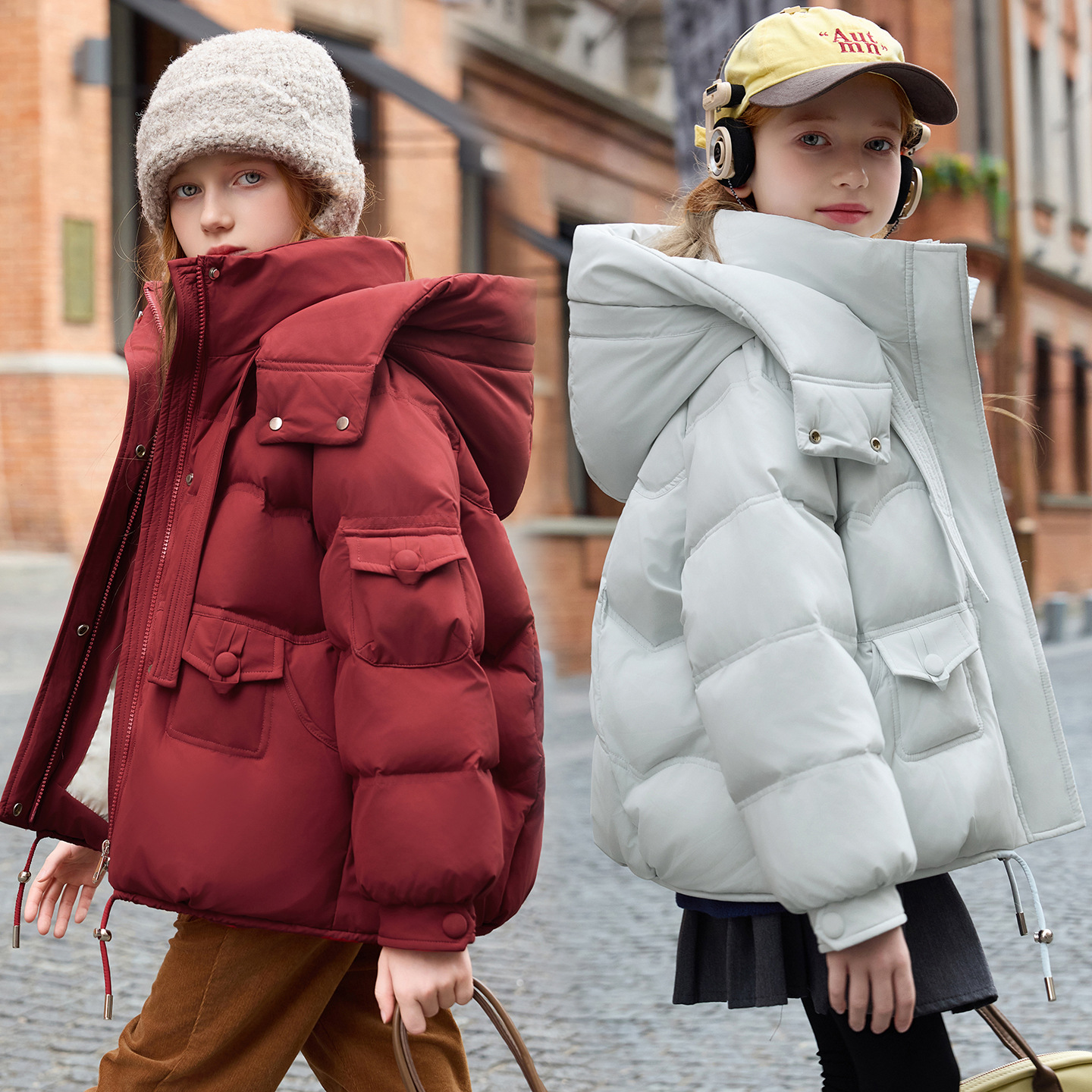 2025新款韩版儿童羽绒服女童短款加厚白鸭绒女孩中大童保暖外套潮