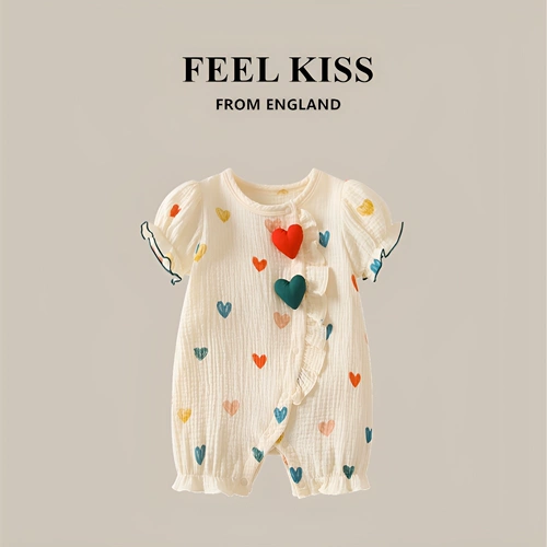 Детский комбинезон, летняя одежда для новорожденных, тонкое боди для принцессы