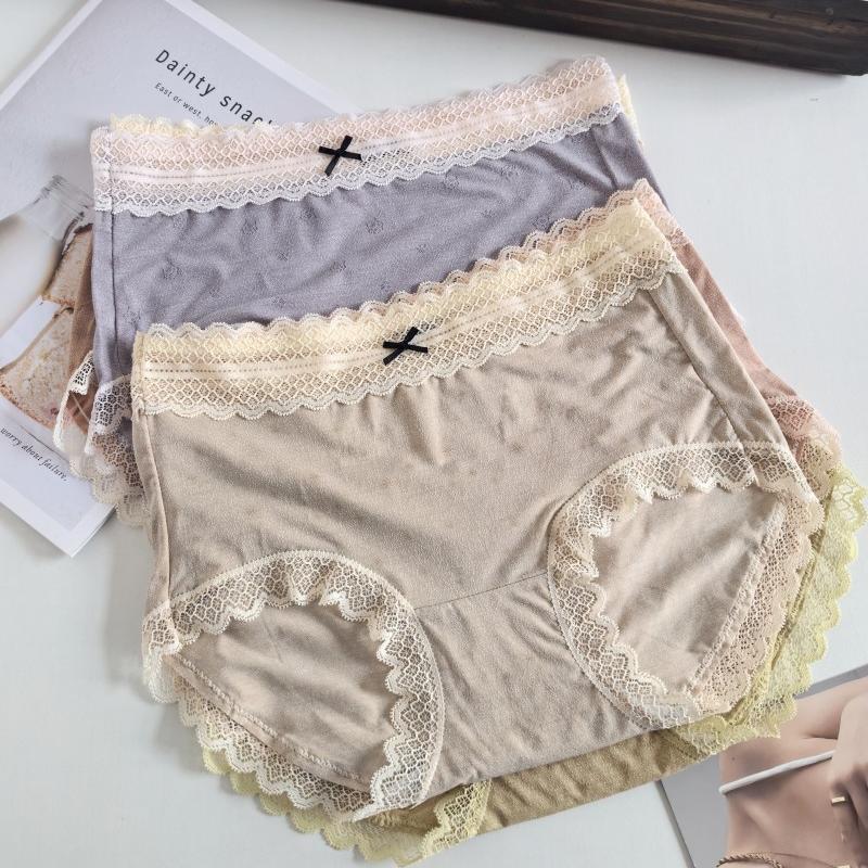 轻柔棉质内裤柔软亲肤透气不卡女三角裤底裤包臀性感舒适中高腰