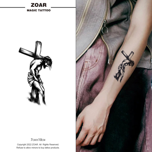 受难者 | 草本纹身贴个性张扬西方人物融合线条张力拉满防水耐磨