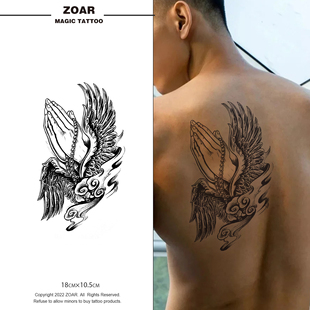 祈祷之手丨草本纹身贴男酷帅暗黑持久逼真不掉色防水不反光