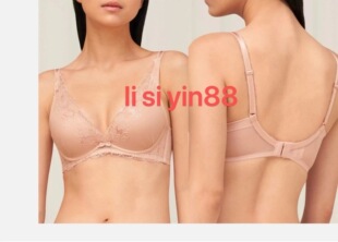 黛安芬小胸显大聚拢水盈双生花蕾丝上薄下厚软钢圈文胸 8858