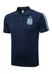 Argentina Polo Shirt Football Uniform Three-Star Lapel T-Shirt Short-Sleeved Jersey National Team Training Pants Fan Version Men's